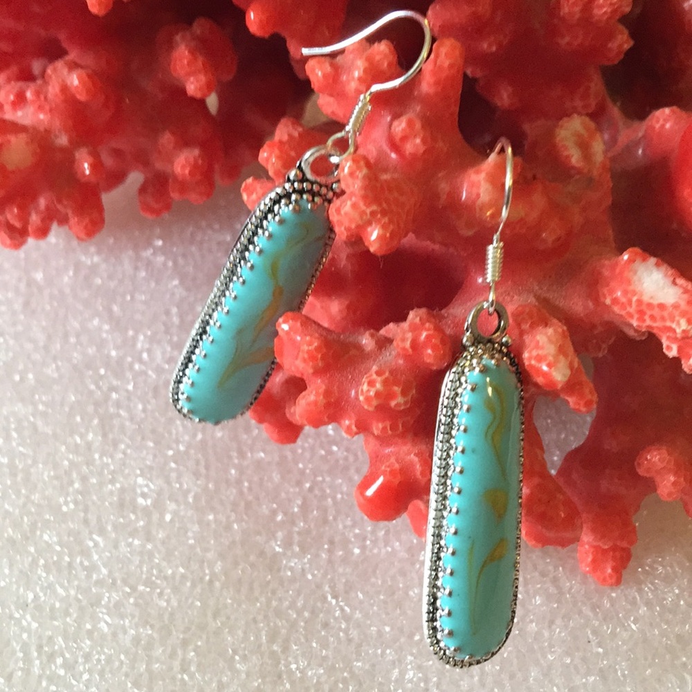 Enamel earring